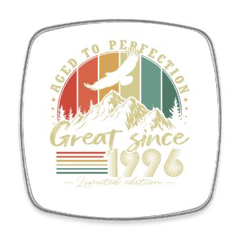 Cadeau rétro rétro vintage vintage d’anniversaire 1996 - Magnet carré - blanc - Devant