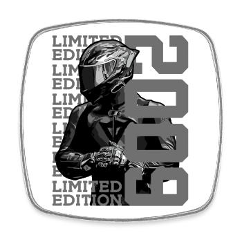 LIMITED EDITION 2009 MOTORCYCLE 17TH BIRTHDAY - Square fridge magnet - white - Front