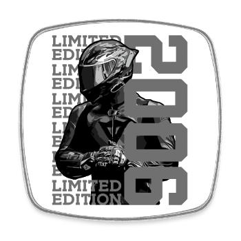 LIMITED EDITION 2006 MOTORRAD 20. GEBURTSTAG - Viereckiger Kühlschrankmagnet - Weiß - Vorne