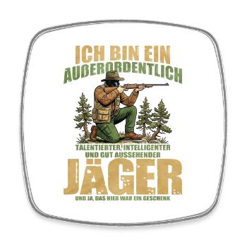 Ich bin ein außergewöhnlicher Jäger - Viereckiger Kühlschrankmagnet - Weiß - Vorne