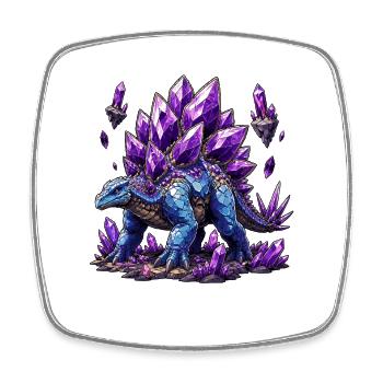 Azure Crystal Dragon - Square fridge magnet - white - Front