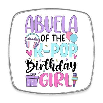 Abuela de la fille d’anniversaire K-Pop - Magnet carré - blanc - Devant
