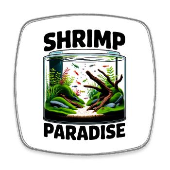 Rêve aquaco-paysagiste de Shrimp Paradise - Magnet carré - blanc - Devant