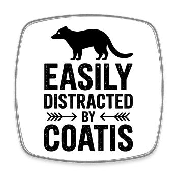 Coatis Sayings Funny Coatis Gift - Square fridge magnet - white - Front