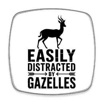 Gazelle Sayings Gazelles Funny Gazelle Gift - Square fridge magnet - white - Front