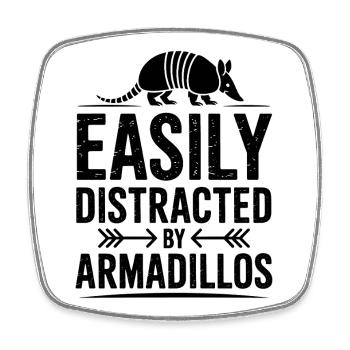 Armadillos Expressions Drôles Cadeau d’Armadillos - Magnet carré - blanc - Devant