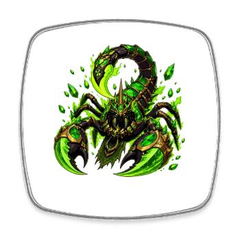 Emerald Claw Demon - Square fridge magnet - white - Front