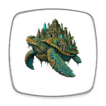Terrapin Temple Ruins with Crystal Islands - Square fridge magnet - white - Front