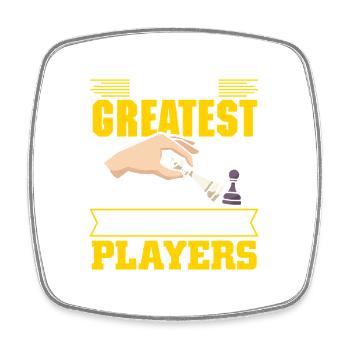 Échiquier des joueurs d’échecs - Magnet carré - blanc - Devant