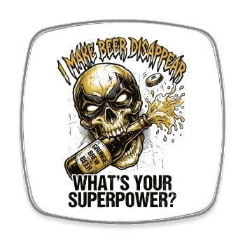 I'm Making Beer Disappear Craft Beer - Square fridge magnet - white - Front