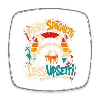 Spaghetti Raton Retro Graffiti - Magnet carré - blanc - Devant