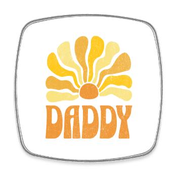 Daddy Rétro - Magnet carré - blanc - Devant