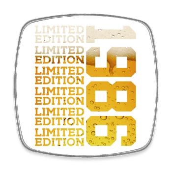 BIÈRE ÉDITION LIMITÉE 1986 40E ANNIVERSAIRE - Magnet carré - blanc - Devant