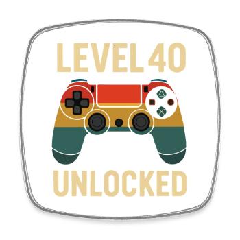 Manette de jeu débloquée niveau 40 - Magnet carré - blanc - Devant