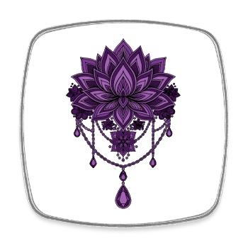 Spirituality Lotus Flower Zen Art - Square fridge magnet - white - Front
