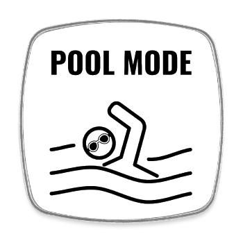 Mode piscine – Dans l’eau - Magnet carré - blanc - Devant