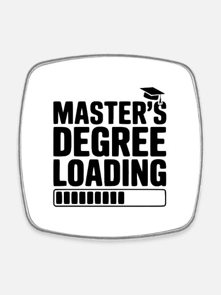 Charge des diplômes de master - Magnet carré - blanc