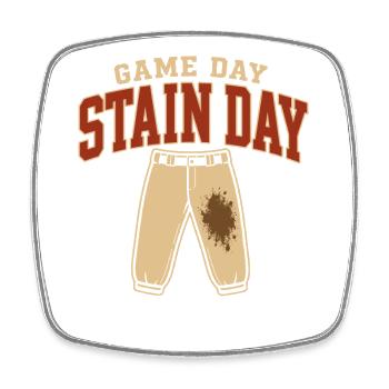 Mère du baseball, mère du softball, pantalon blanc, - Magnet carré - blanc - Devant