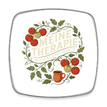 Meine Therapie Tomatenrankens Heilung - Viereckiger Kühlschrankmagnet - Weiß - Vorne