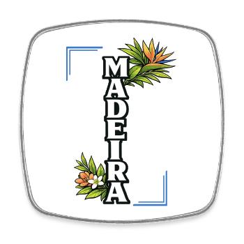 Madeira Blumeninsel Tropische Reiseliebe - Viereckiger Kühlschrankmagnet - Weiß - Vorne