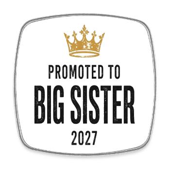 PROMUE GRANDE SŒUR 2027 - Magnet carré - blanc - Devant