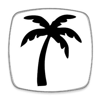 Cadeau des vacances d’été à la plage de Palm Tree - Magnet carré - blanc - Devant