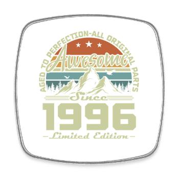 30th Birthday Gift 1996 Vintage Retro - Square fridge magnet - white - Front