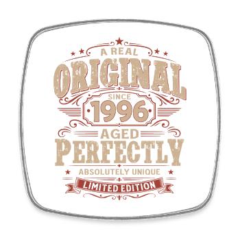 30th Birthday Gift Man Original Vintage 1996 - Square fridge magnet - white - Front