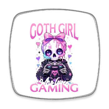 Pastel Goth Soft Goth Gaming Gamer - Square fridge magnet - white - Front