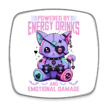 Pastel Goth Soft Goth Gaming Gamer - Square fridge magnet - white - Front