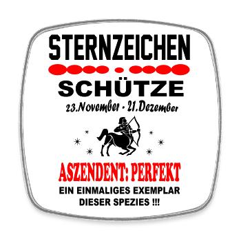 Schütze Sternzeichen Horoskop Aszendent Perfekt - Viereckiger Kühlschrankmagnet - Weiß - Vorne