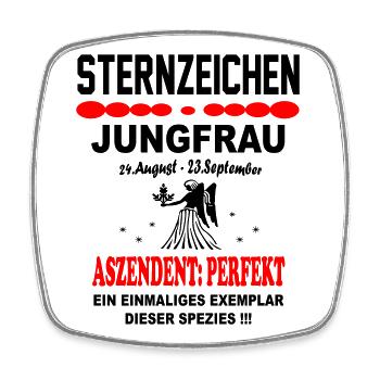 Jungfrau Sternzeichen Horoskop Aszendent Perfekt - Viereckiger Kühlschrankmagnet - Weiß - Vorne