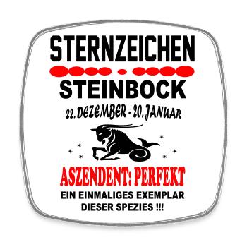 Steinbock Sternzeichen Horoskop Aszendent Perfekt - Viereckiger Kühlschrankmagnet - Weiß - Vorne
