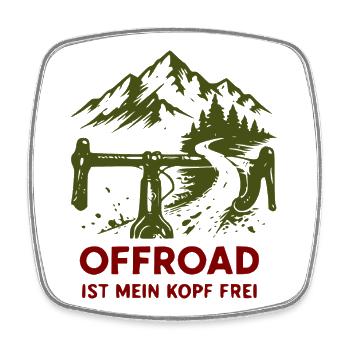Offroad Freiheit Bergpfad - Viereckiger Kühlschrankmagnet - Weiß - Vorne