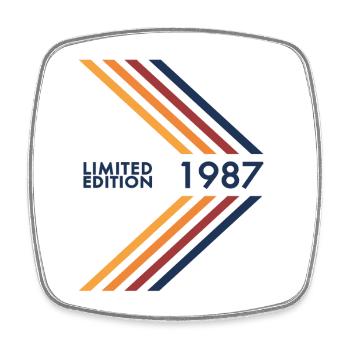 1987 Limited Edition Birthday Men's Women's - Square fridge magnet - white - Front