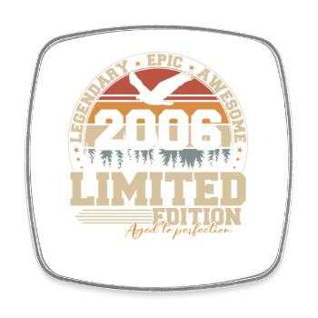 Cadeau d’anniversaire vintage 2006 - Magnet carré - blanc - Devant