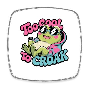Trop cool pour croasser Cool Frog avec des lunettes de soleil - Magnet carré - blanc - Devant