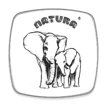 Elephant Nature - Square fridge magnet - white - Front