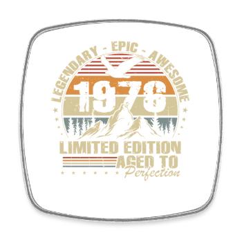 Cadeau d’anniversaire pour le 50e anniversaire 1976 Vintage Retro - Magnet carré - blanc - Devant