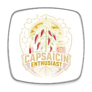 Cultivateur de piments Passionné de capsaïcine - Magnet carré - blanc - Devant