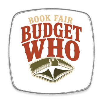 Cadeau de la foire du livre pour les personnes en difficulté financière - Magnet carré - blanc - Devant