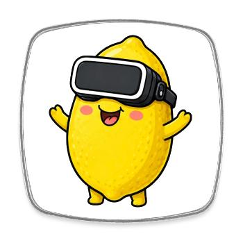 Lemon Sweet Cartoon Gamer Comic - Magnet carré - blanc - Devant