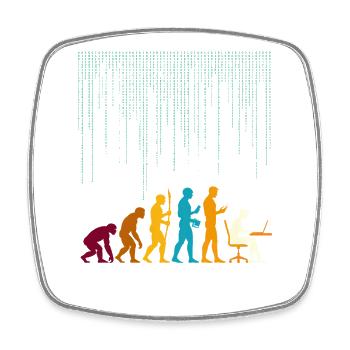 Programmers – Coding Developers & Computer Scientists - Square fridge magnet - white - Front