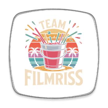 Mallorca Team Filmriss Party JGA Partycrew Malle - Square fridge magnet - white - Front