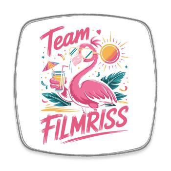 Mallorca Team Filmriss Party JGA Partycrew Malle - Square fridge magnet - white - Front