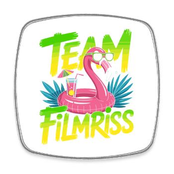 Mallorca Team Filmriss Party JGA Partycrew Malle - Square fridge magnet - white - Front