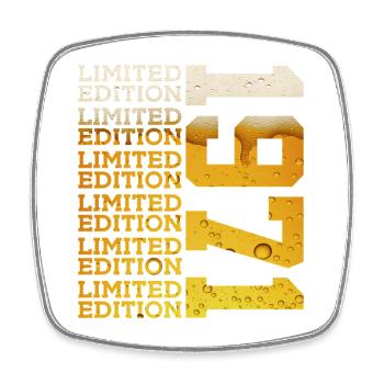 LIMITED EDITION 1971 BEER 55TH BIRTHDAY - Square fridge magnet - white - Front
