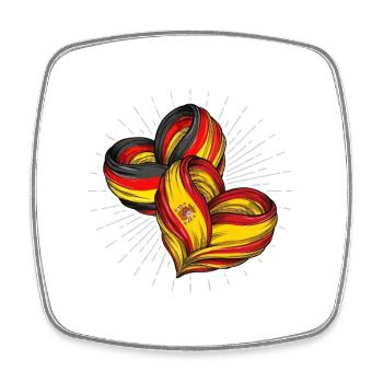 Amitié entre l’Allemagne et l’Espagne - Magnet carré - blanc - Devant