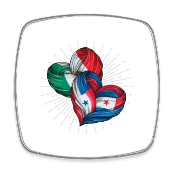 Amitié entre le Mexique et le Panama - Magnet carré - blanc - Devant