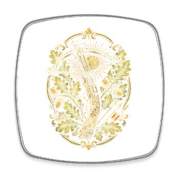 Crossbow Crossbowman - Square fridge magnet - white - Front